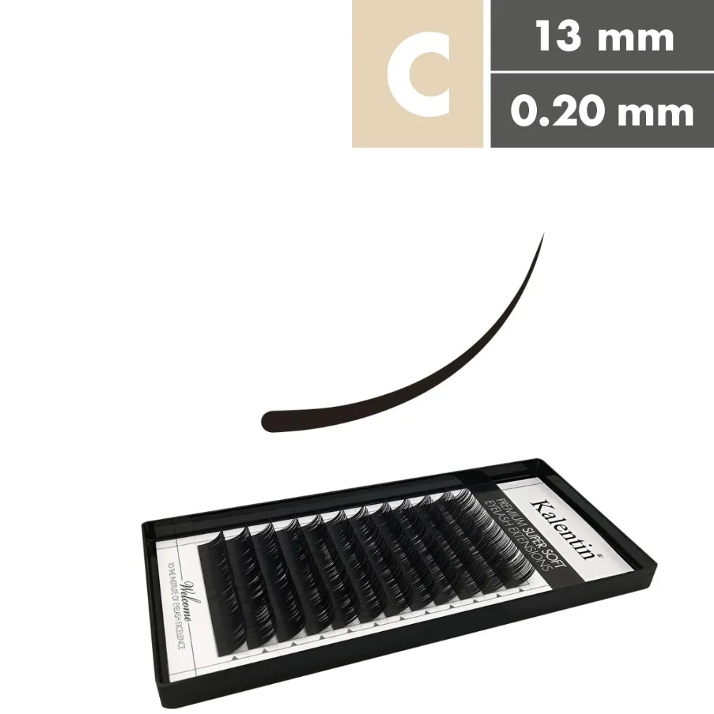 Kalentin Extensiones De Pestañas Clásicas Curva C 0,20 13mm